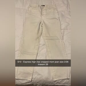 Express high rise mom jean